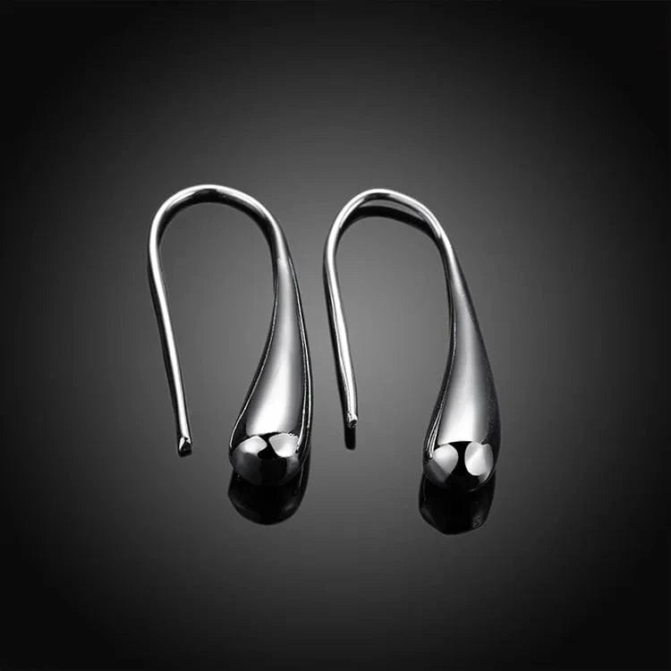 0.6*2.7cm / silver Fashion Jewelry Water Drop Teardrop Raindrop Earrings Simple Exaggerated And Fashionable Earring For Women Valentine Gifts