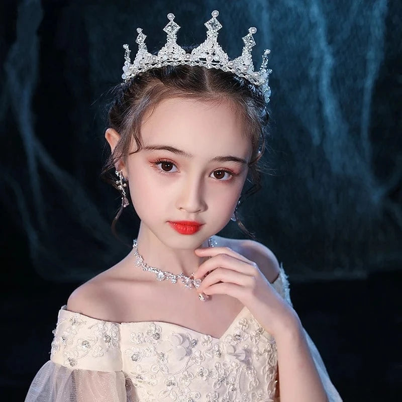 05# Birthday Gifts Crown Children's Crown Tiara Crystal Alloy Princess Head Wear Wholesale