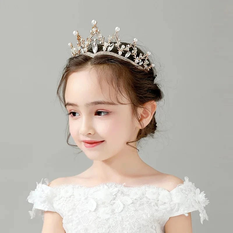 07# Birthday Gifts Crown Children's Crown Tiara Crystal Alloy Princess Head Wear Wholesale