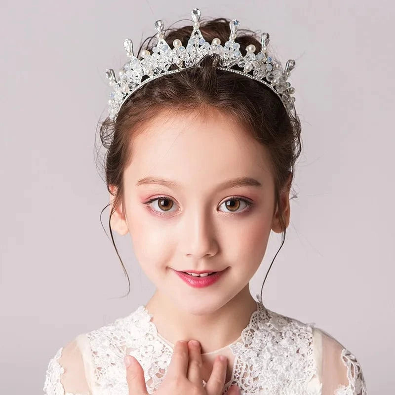 09# Birthday Gifts Crown Children's Crown Tiara Crystal Alloy Princess Head Wear Wholesale