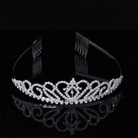 1 2022 New Headband Kid Girls Love Bridal Prom Crown Princess Crystal Tiaras and Crowns