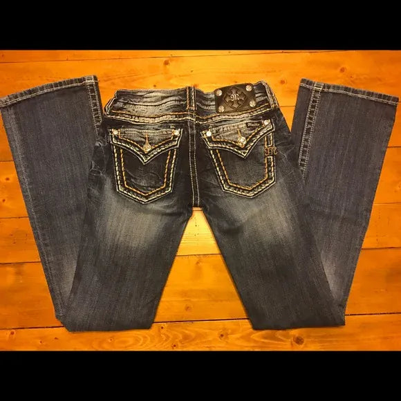 1 / M Y2k 2000s Retro Trend Brand Women Slim Jeans Gothic Vintage Wash Blue Denim Pants Embroidery High Waist Harajuku Women Clothing