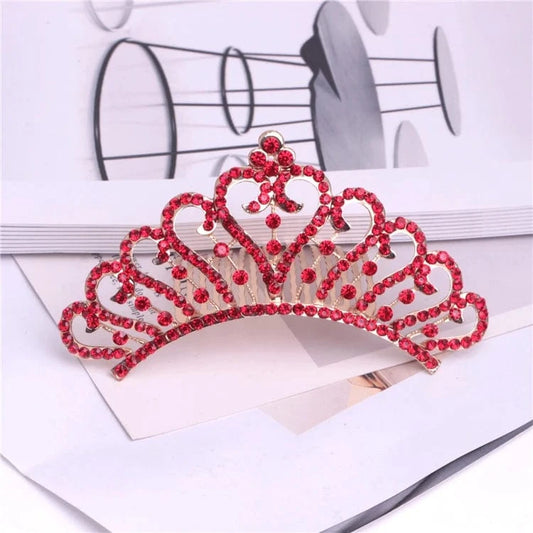 1# Wholesale Fashion Bridal Wedding zircon Rhinestone Crowns Metal Tiaras For Women