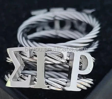 10 / classic / SGR Fashion Sigma Gamma Ring Gold Plated Stainless Steel Glossy Fade Resistant SGRho Personalized Organization Symbol Jewelry