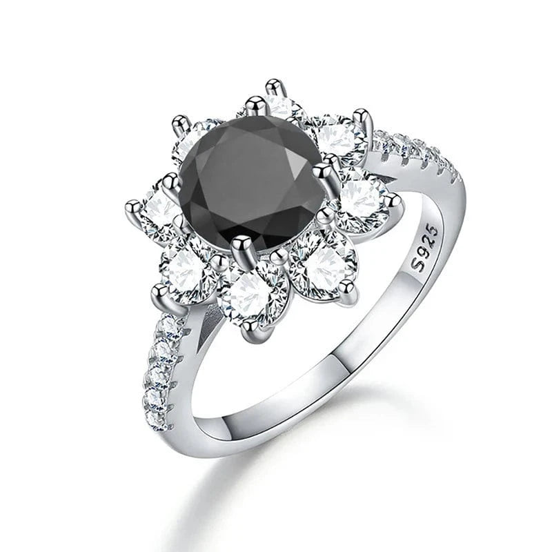 10 / D0006B1A10A-1ct 925 Sterling Silver Unusual Halo Zirconia Flower Shape Luxury Diamond Moissanite Rings 1 2 Carat For Women Wedding fine jewelry