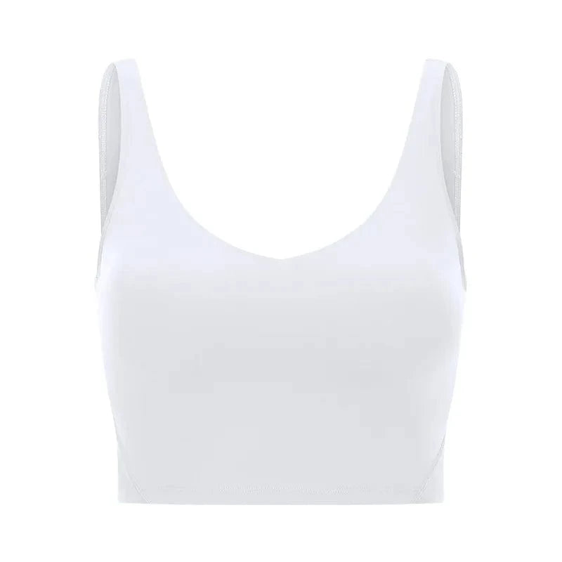 10/L / White 2024 Lemon Beautiful Back Fitness Female High Strength Shockproof Align Women Yoga Bra Top Running Sports Vest For Workout
