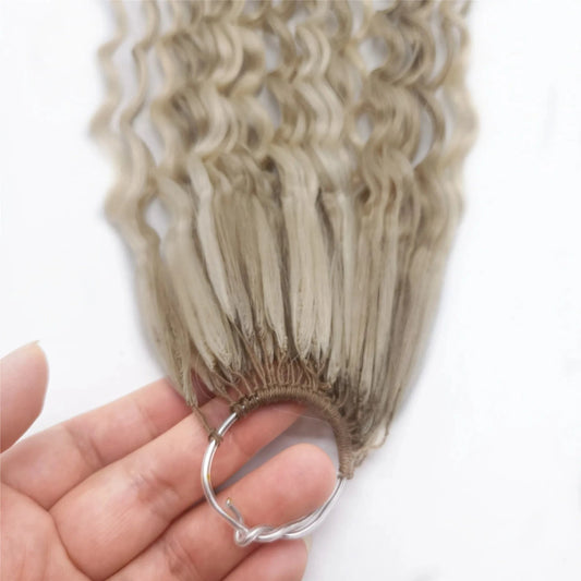 100% Chinese  Raw Cuticle Aligned piano colour Afro Kinky Curly  Deep Curly twins Feathers Line Hair Extensions Curling