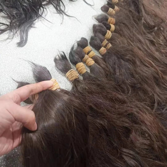 100% Raw russian quality Hair Bulk Unprocessed Wholesale Hair Vendors Virgin Bundles In Bulk Double Drawn Human Hair Extension