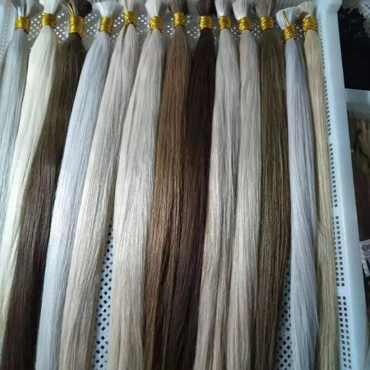 100% unprocessed european russian virgin remy human hair extension/bulk