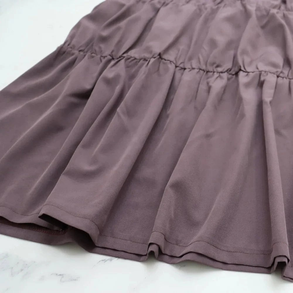 10246 New Arrival Women's Clothing Fall Shirt Dress High Neck Solid Color Loose Long Sleeve Women Midi Large Swing Dress