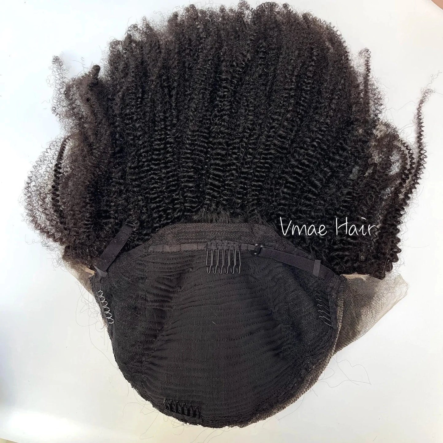 12 Inches / 4B VMAE Unprocessed Mongolian Virgin Raw 150% Afro Kinky Curly 4B Human Hair 13*6 Lace Frontal Wig Lace Front Wigs for Black Women