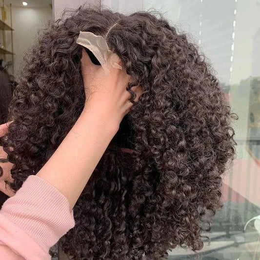 12a raw peruvian curly wholesale kinky curly front lace wig 100% Human Hair Pre Pluked Brazilian curly virgin Human Hair Wig