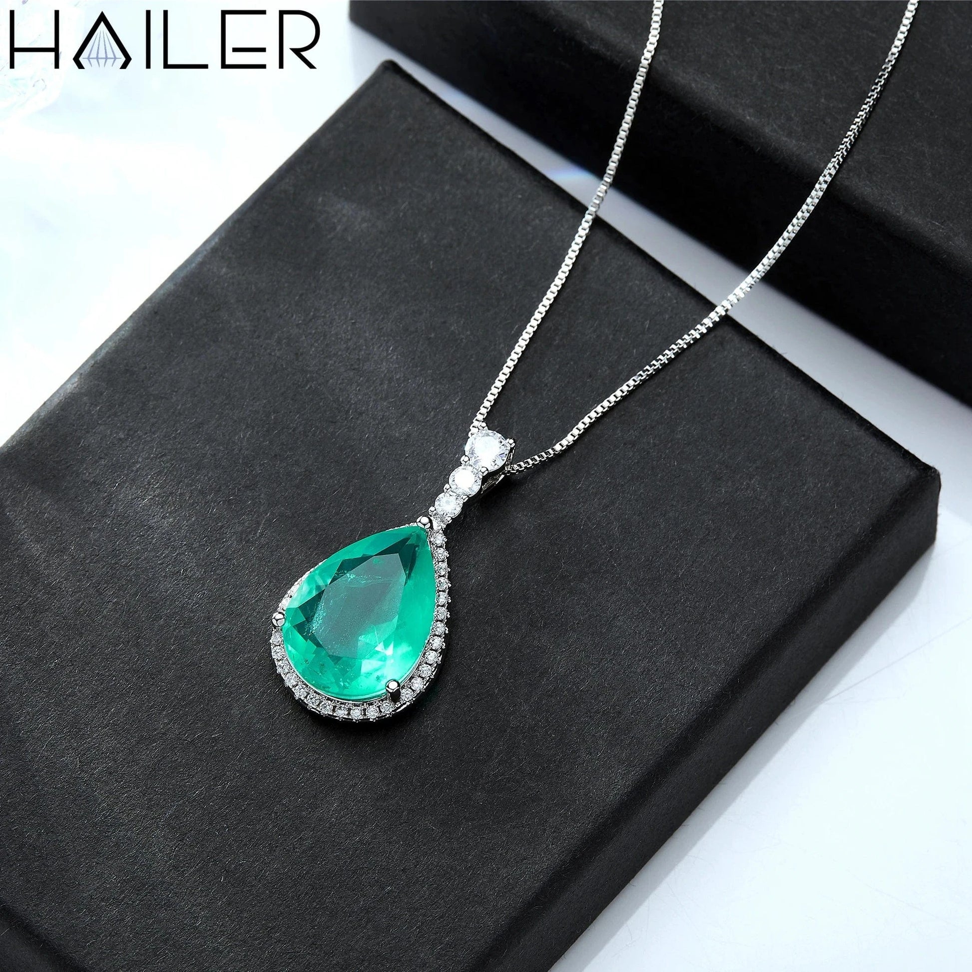13*17mm pear doublet stone jewellery fusion stone jewelry silver designer minimalist necklace for women