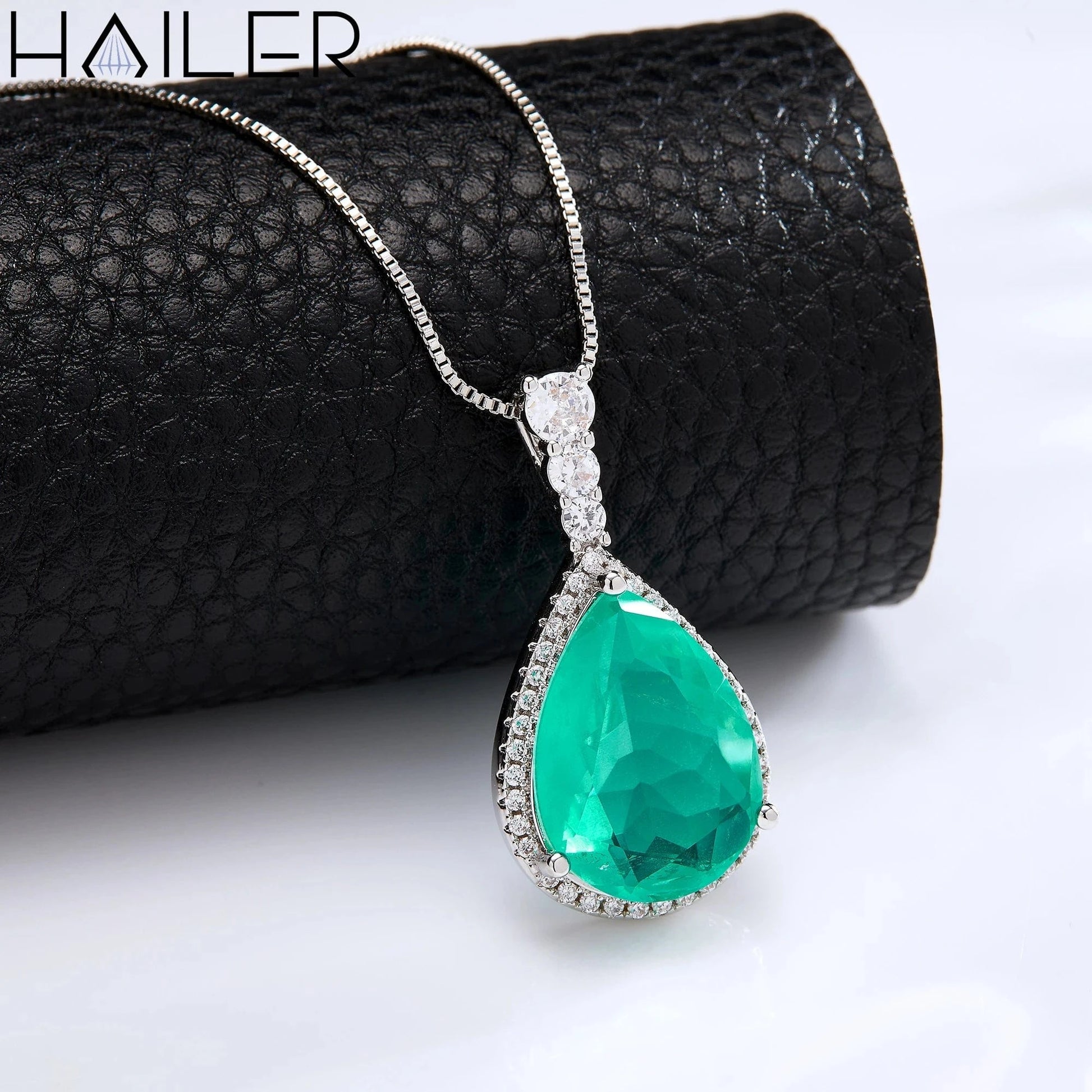 13*17mm pear doublet stone jewellery fusion stone jewelry silver designer minimalist necklace for women