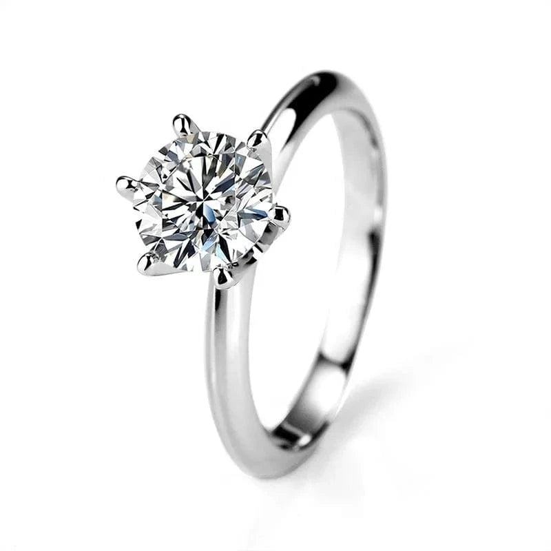 13 / white gold Messi Jewelry 14K/18K White Gold 3 Stone radiant cut moissanite ring
