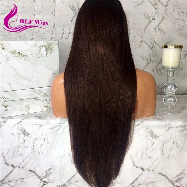 13x4 13x6 HD Lace Frontal Wig For Black Women, Bone Straight Human Hair Wig, 30 Inch Straight Hair Wigs