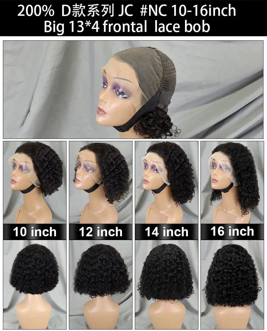 13x4 JC / 16 Inches DKL Wholesale Factory Price Pixie Wig 13x4 Human Hair Lace Front 4x4 Short Wigs For Black Woman