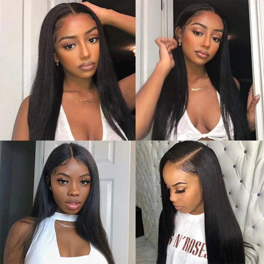 13x4 Lace Front Wigs 180 Density Straight HD Lace Frontal Wigs Pre Plucked with Baby Hair Glueless Brazilian Lace Frontal Wigs