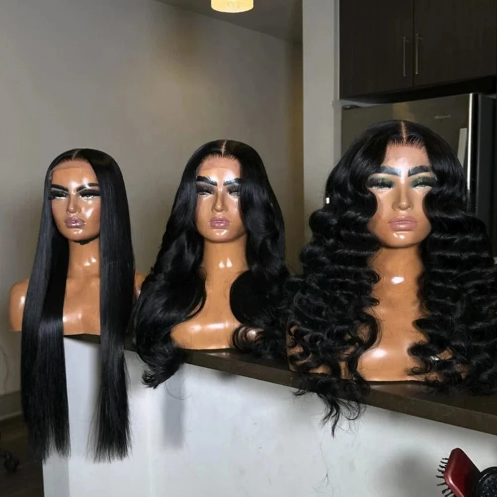 13x4 Transparent hd Lace Wig for American Black Women body Wave 13x4 hd Lace Frontal Wigs 24 Inch Wig Raw Human Hair Lace Front