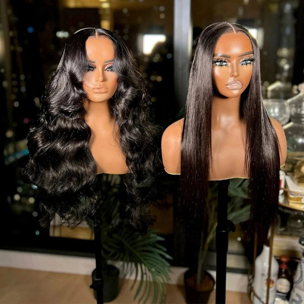 13x4 Transparent hd Lace Wig for American Black Women body Wave 13x4 hd Lace Frontal Wigs 24 Inch Wig Raw Human Hair Lace Front
