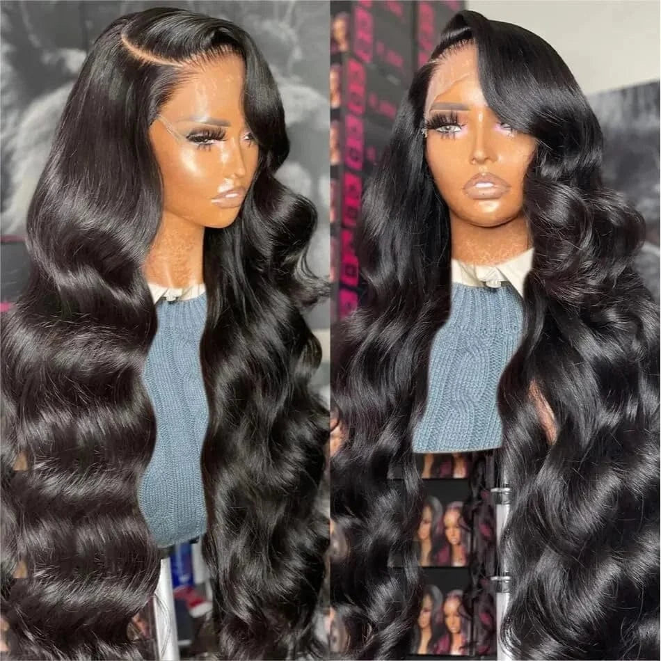 13x6 Body Wave Lace Front Wigs Pre Plucked 180% Density Transparent Lace Frontal Wig Human Hair for Black Women With Baby Hair