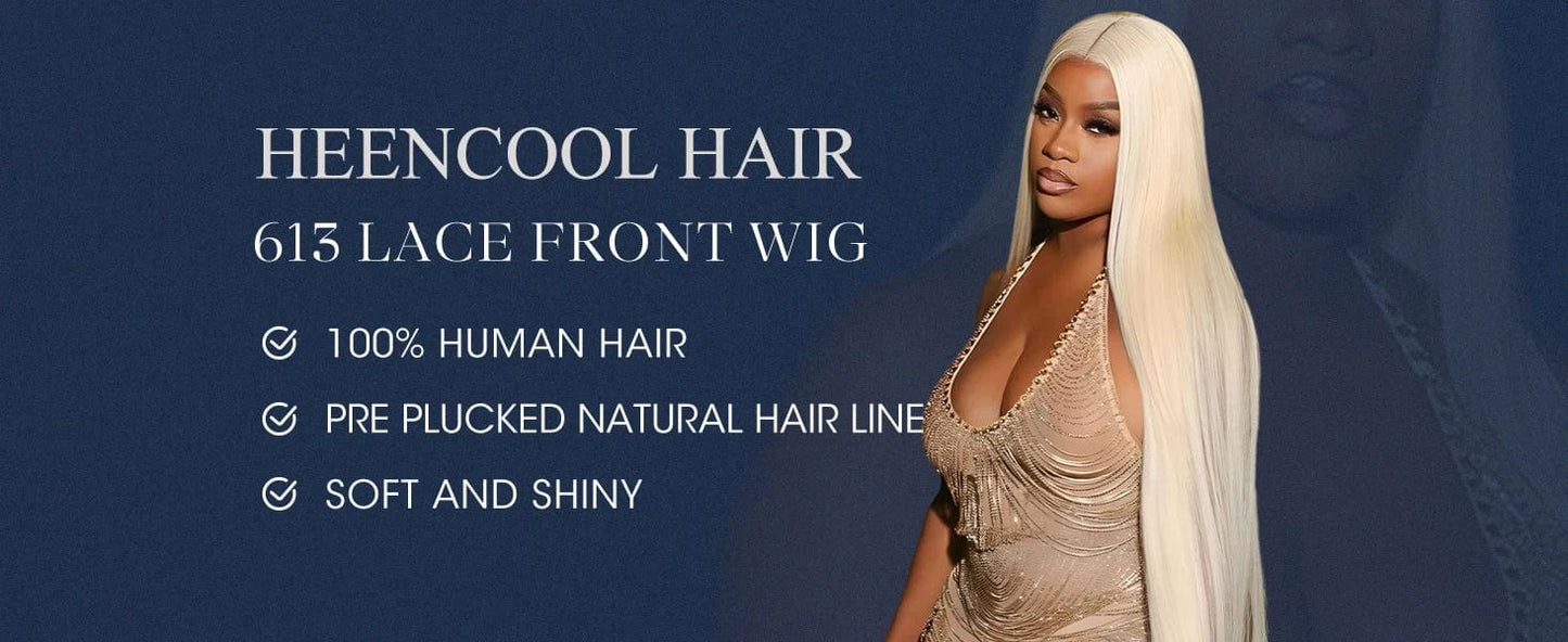 13x6 Lace Front Wig Human Hair Blonde Wigs for Women 613 HD Transparent Lace Frontal Wigs Human Hair Pre Plucked with Baby Hair
