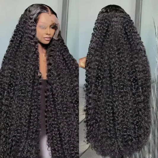 13x6 lace wig / 36inches / 5 working days|200%|United States Transparent Lace Front Human Hair Deep Wigs 40 46 inches 13x4 13x6 HD  PrePlucked Brazilian Deep Wave Lace Frontal Wig for women