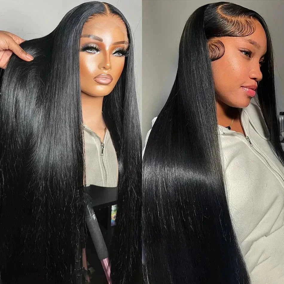 13x6 Straight Lace Front Wigs Human Hair HD Transparent Lace Frontal Human Hair Wigs for Women Glueless Wigs
