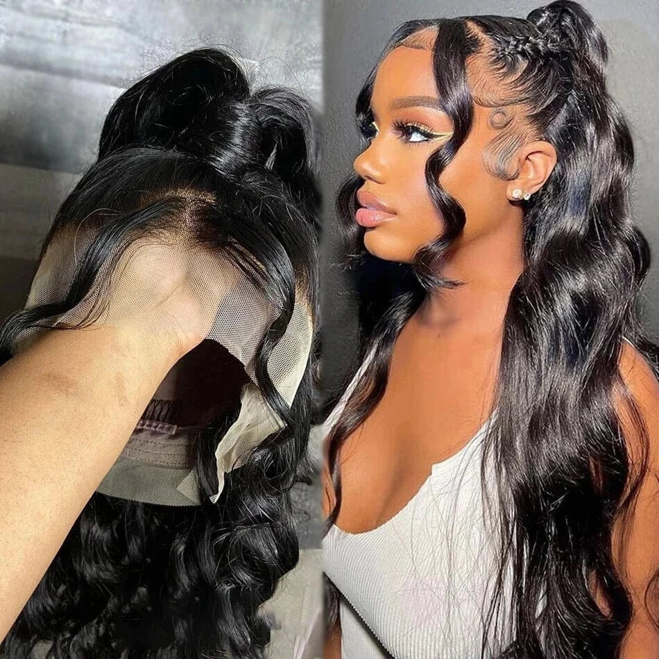 13x6 Straight Lace Front Wigs Human Hair HD Transparent Lace Frontal Human Hair Wigs for Women Glueless Wigs
