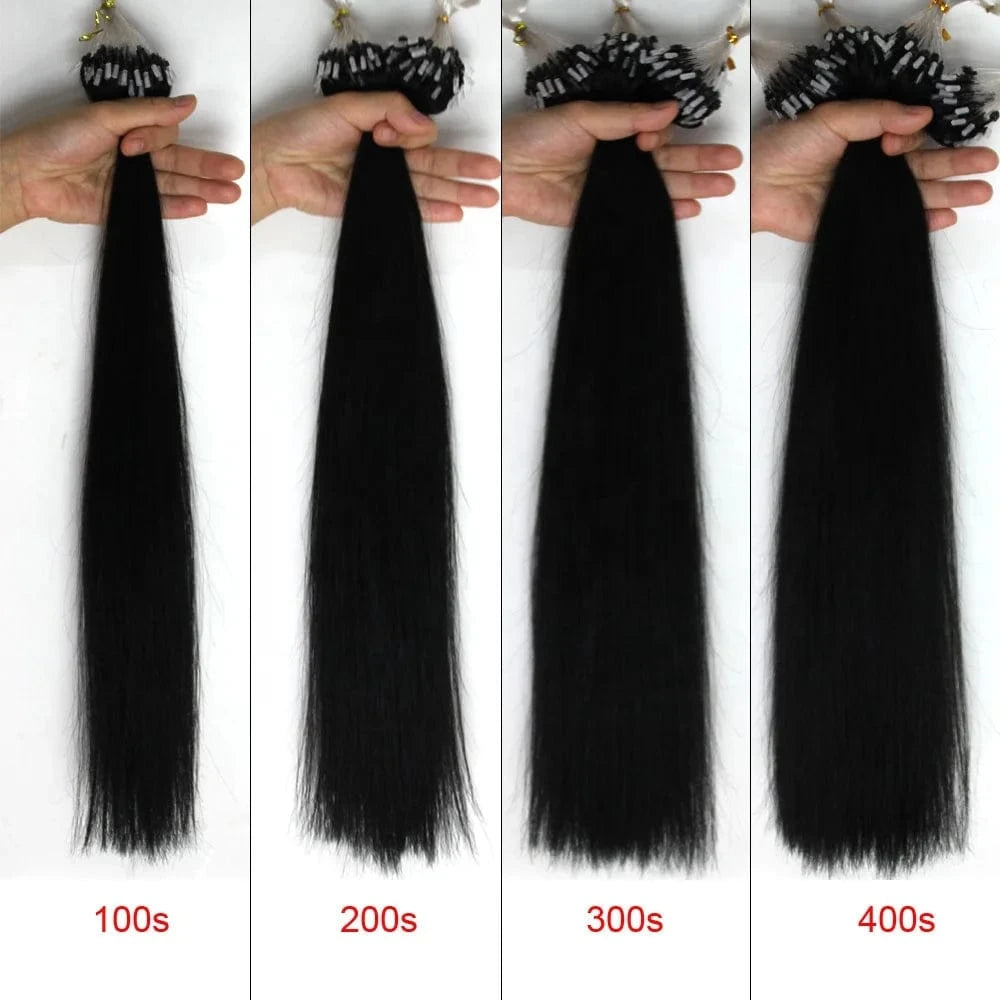 14-26inch 100s Easy Loop/Micro Ring Beads Remy Human Hair Extensions Ombre Hair Straight In stock dropship