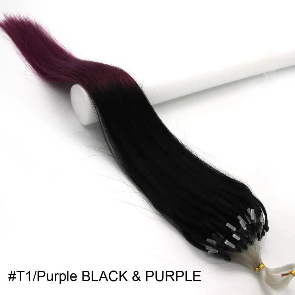 14-26inch 100s Easy Loop/Micro Ring Beads Remy Human Hair Extensions Ombre Hair Straight In stock dropship