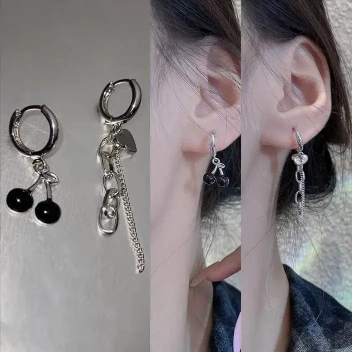 14-E4305 Crystal Long Chain Earrings 925 Silver Needle Butterfly Jewelry Women Fashion Pearl Flower Cluster Earrings