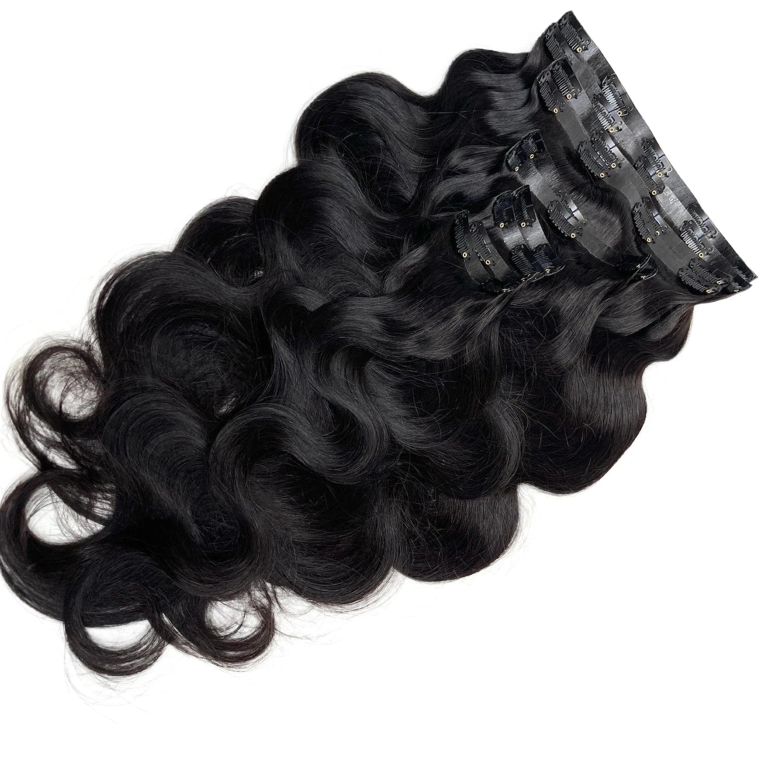 14 Inches / body wave 100g VMAE Cuticle Aligned Remy Raw Hair For Black Women Clip Ins Afro Kinky Curly Human Hair Seamless Clip In Hair Extensions