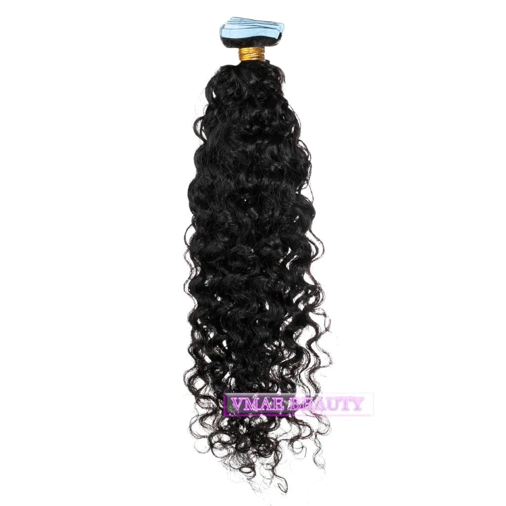14 Inches / Deep curly B VMAE Pre Bonded Mongolian Hair Cuticle Aligned Remy Hair Natural Color 3A 3B 3C Kinky Curly Tape Ins 100g Keratin Human Hair