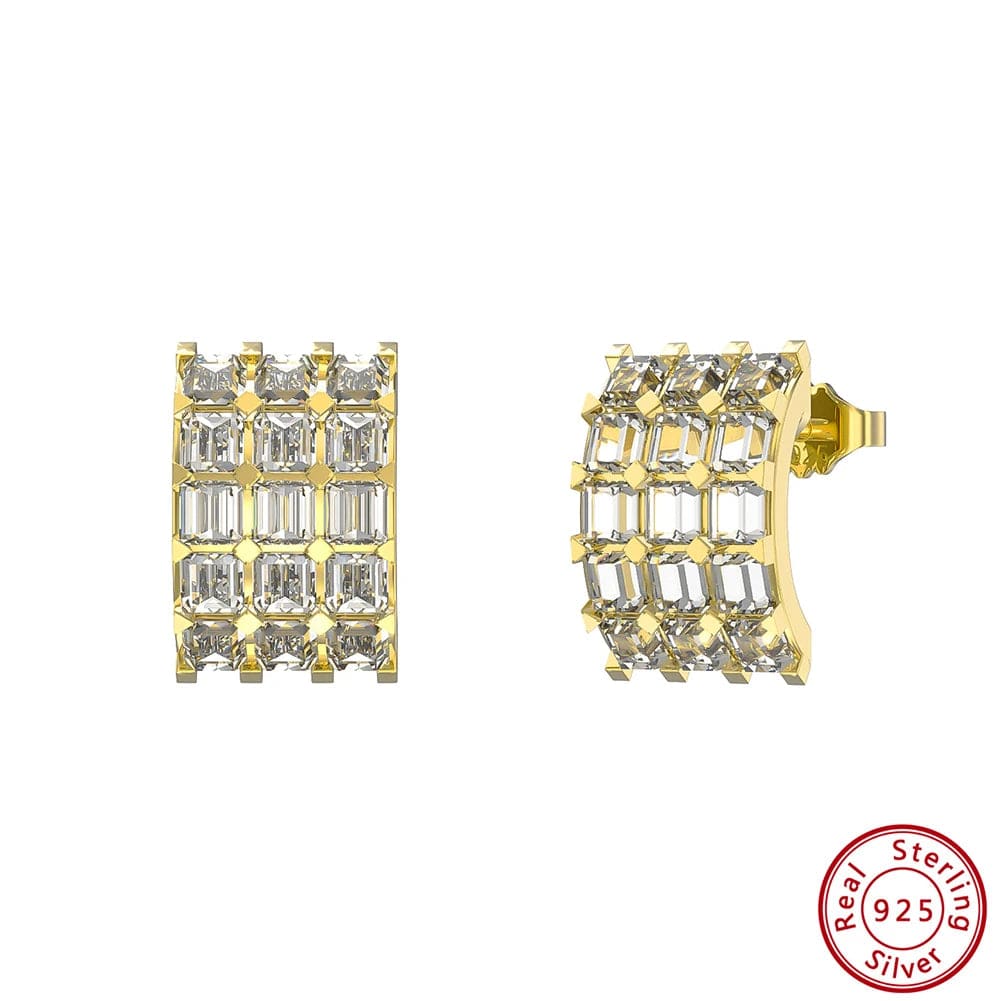 14K Gold Plated SE376 Rinntin Fine Jewelry Fashion Jewelry Earrings Women Luxury Classic Vintage Handmade Diamond 925 Silver Studs Earrings