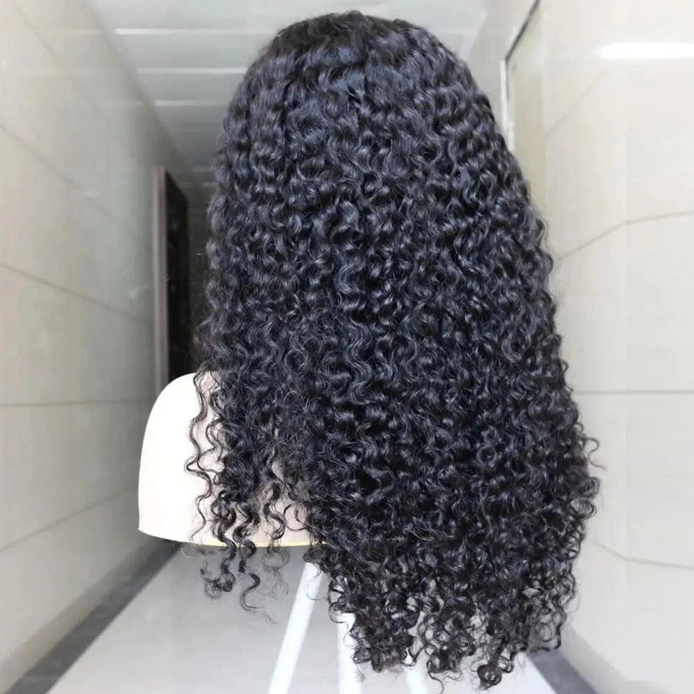 150% Density Curly Human Hair Wig 360 Front Lace Wig 100% Human Hair Pre Pluked Brazilian Remy Human Hair