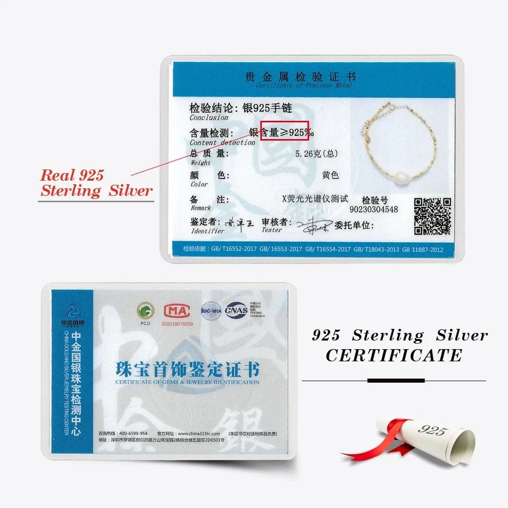 16.5+5cm(6.5+2 inch) / 14K Gold Plated GPB19 Rinntin New Arrival 2023 Fine Jewelry Bracelets & Bangles Couple Silver Freshwater Single Pearl Bracelet Chain for Women