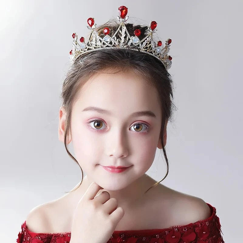 16# Birthday Gifts Crown Children's Crown Tiara Crystal Alloy Princess Head Wear Wholesale