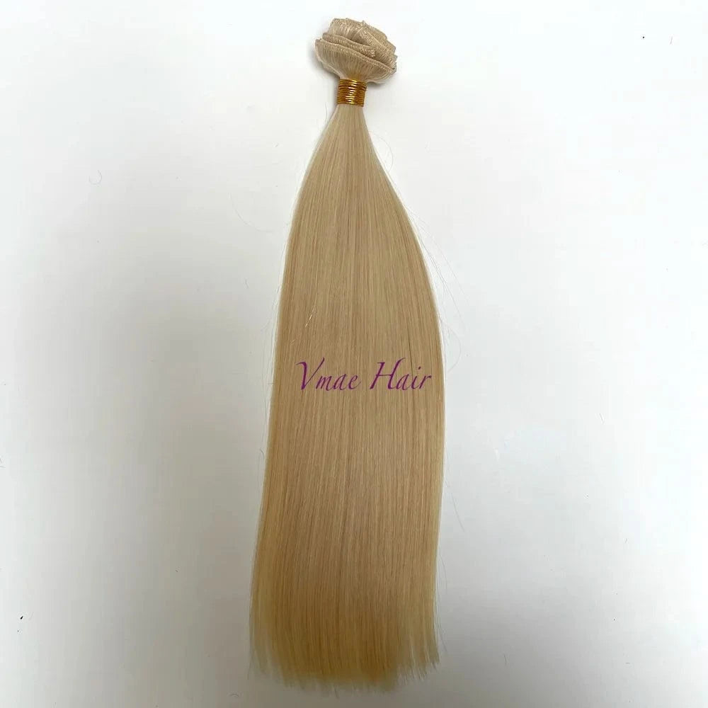 16 Inches / #613 straight 100g VMAE Wholesale Russian Raw Cuticle Aligned 27 613 Blonde 3B 3C Deep Curly Virgin Hair Clip In Extensions 100human Hair