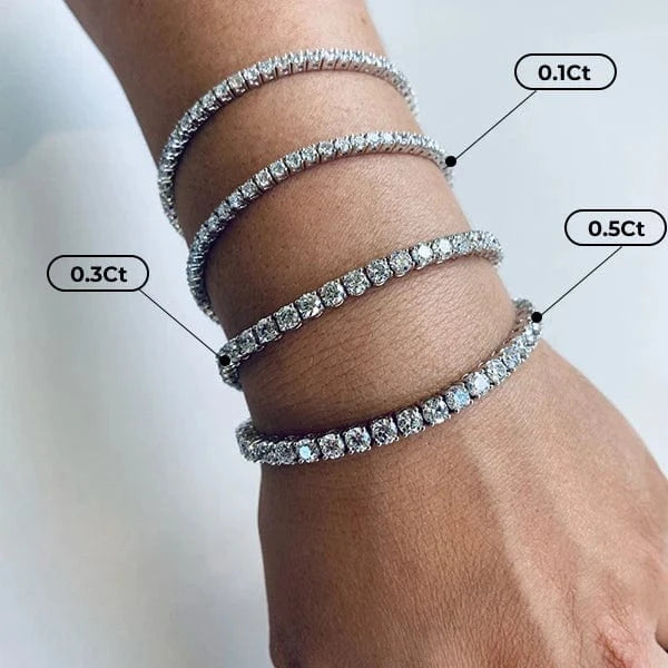 16cm / U02A(0.1ct) 2024 fine silver jewelry s925 14k 18k gold plated bracelets & bangles 16 18 20cm moissanite diamond tennis bracelet for men