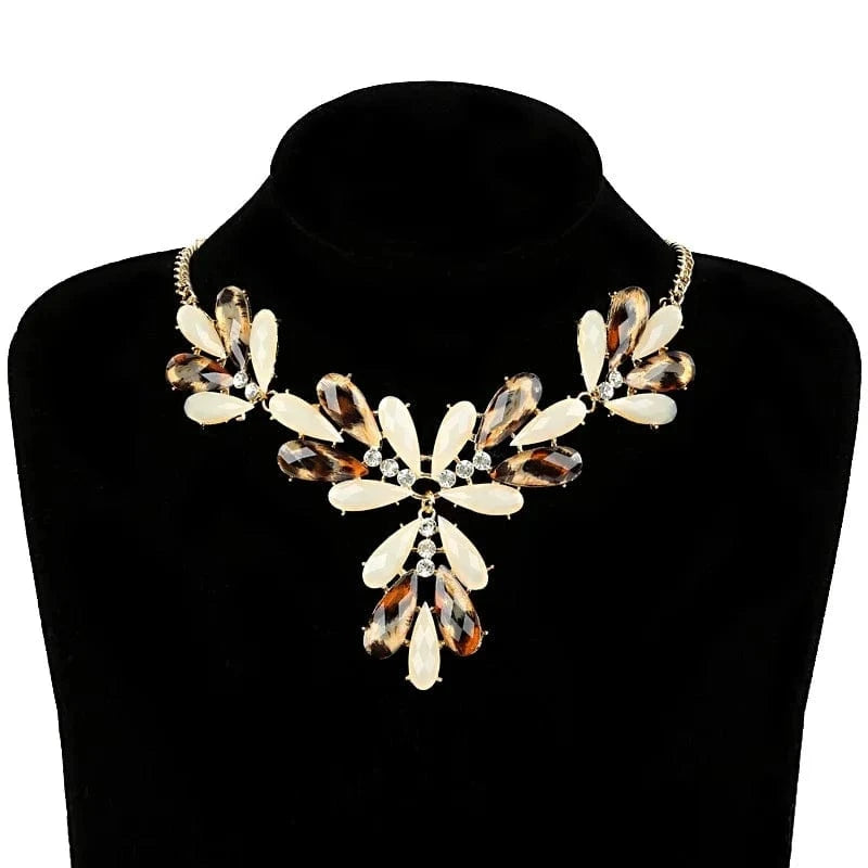 16inches / Beige Luxurious Statement Necklace Ladies Wholesale Fashion Jewelry