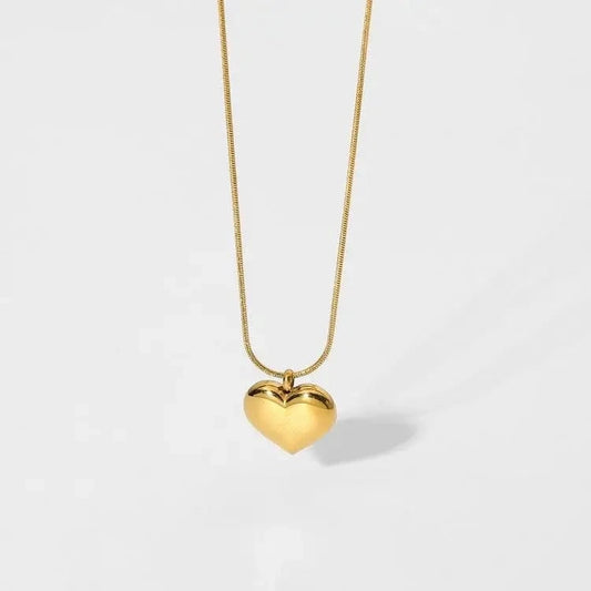 16inches / N2522 N2522 Wholesale Flat Snake Chain Stainless Steel Jewelry Gold Plated Chokers Love Pendant Necklaces For Women