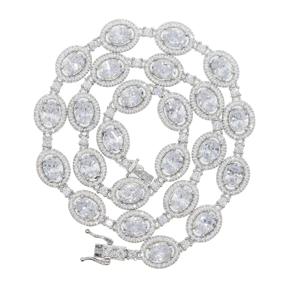 16inches / N518-Silver White Promotionc micro pave cz bling women charm jewelry