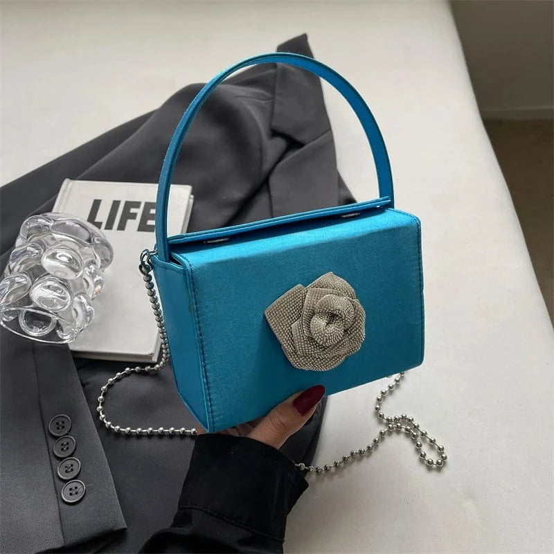 17cm*7cm*12cm / blue New Fashion Handbags 2024 Lady High Quality Chain Bags Lady Design Purses For Woman