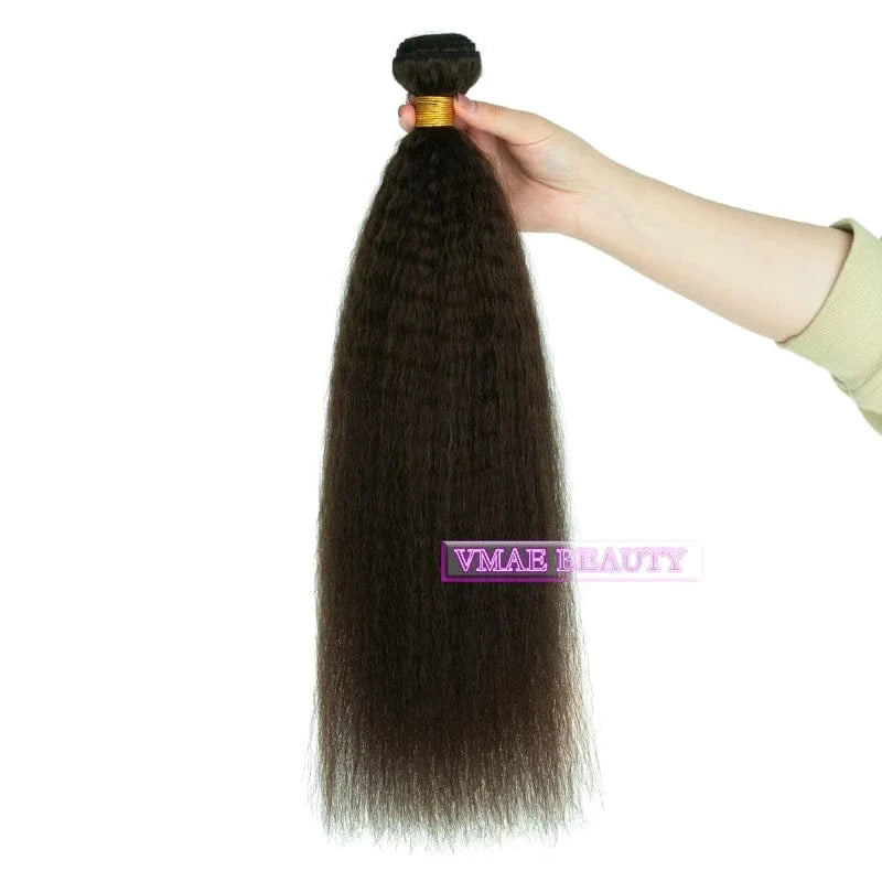 18 Inches / #2 Kinky straight VMAE Wholesale Unprocessed Afro Curly Kinky Straight Cuticle Aligned Hair Weft Human Hair Bundles Raw Mink Virgin Extensions