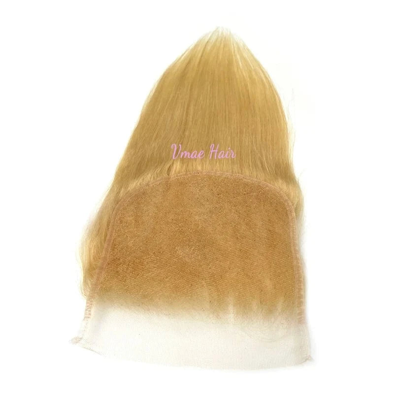 18 Inches / 6*6 HD lace closure straight VMAE European Raw Virgin Cuticle Aligned Body Wave Straight Human Hair 613 Blonde Transparent HD Lace Closures and Frontals