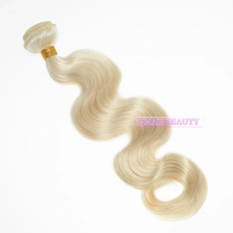 18 Inches / Body Wave Double Drawn 613 Blonde Cuticle Aligned Hair Weft Bundles
