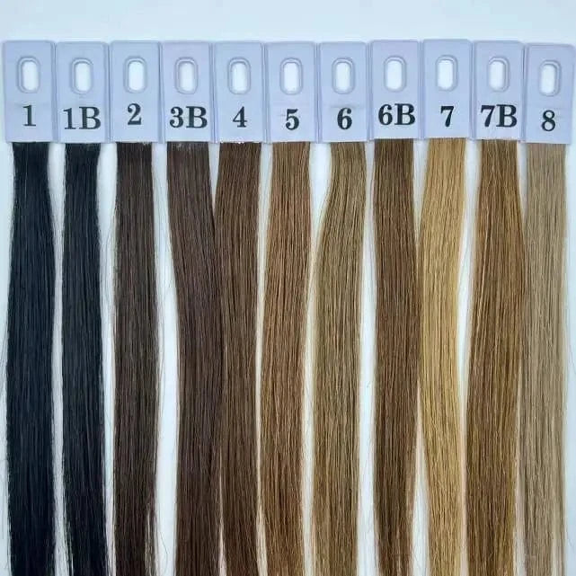 18 Inches / dark tape in hair remy 100% human hair russian long straight virgin natural cuticle aligned double drawn mini invisible tape hair