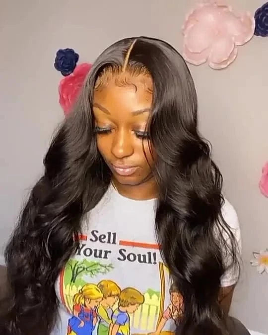 180 density / 28 Inches Brazilian Pre Plucked 13x6 Lace Front Wigs Human Hair Wigs For Black Women Body Wave 360 Full Hd Transparent Lace Frontal Wigs
