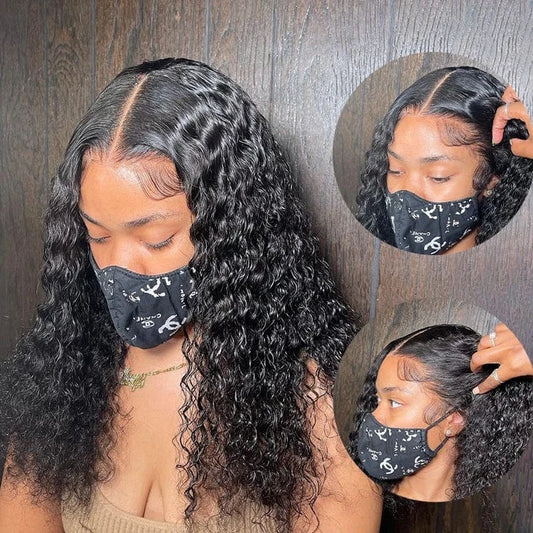 180 Density Pre Plucked Cuticle Aligned Virgin Human Hair Mink 26 Inch 13X4 Curly Body Wave Frontal Brazilian Lace Hair Wigs